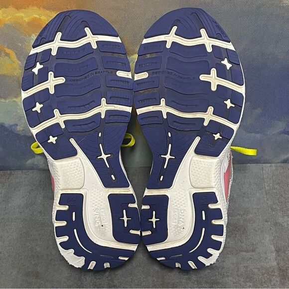 Brooks Ghost 14 Women's Sneakers Grey/Pink/Sulphur Spring Size 8.5B - Picture 16 of 16